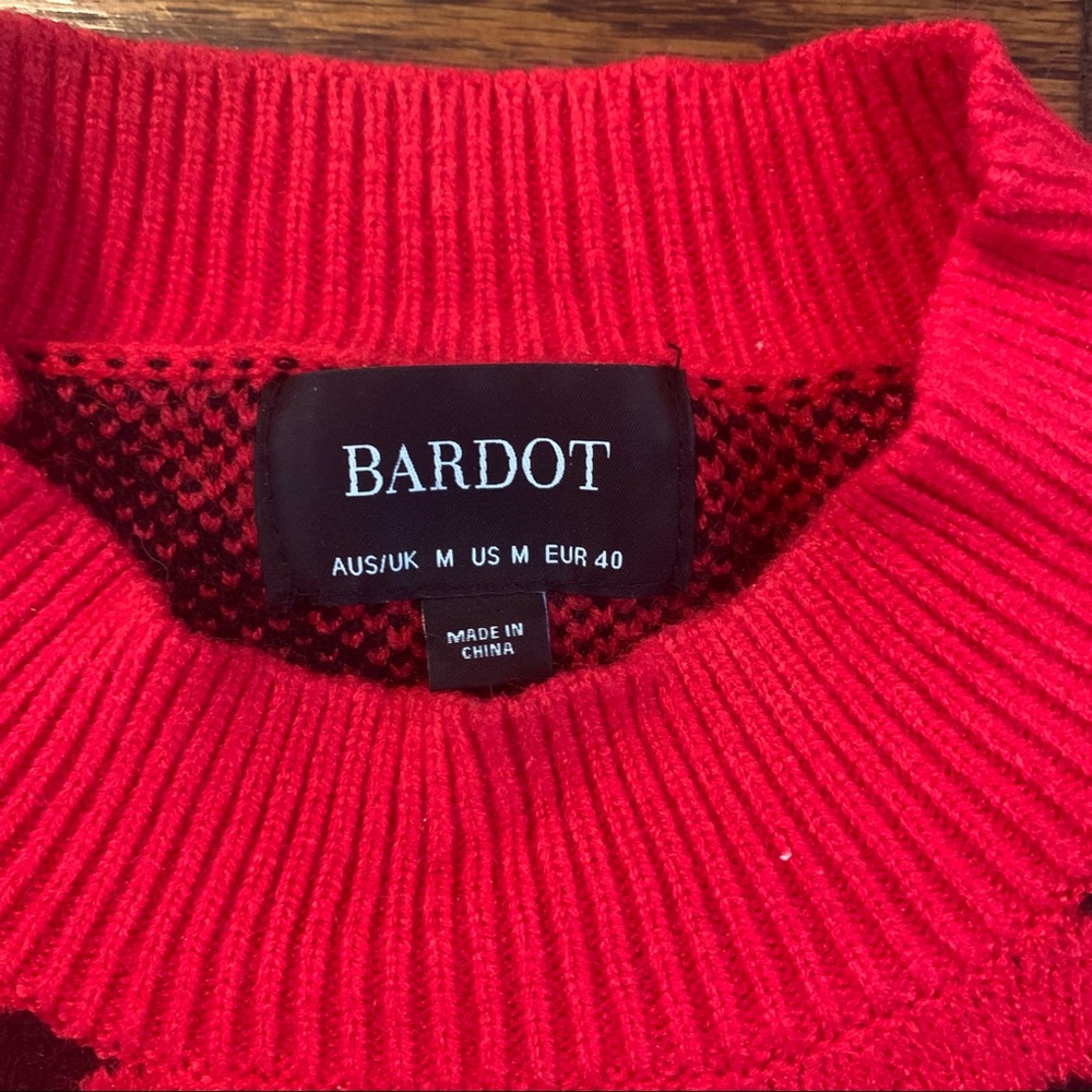 Bardot Red Zebra Knit In Red Zebra - image 3